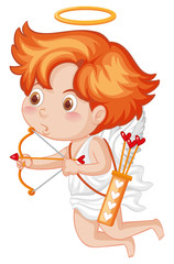 Valentine theme with cupid and heart arrow