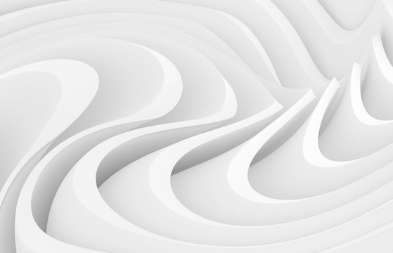 White Abstract Wave Background. Modern Minimal Graphic Design