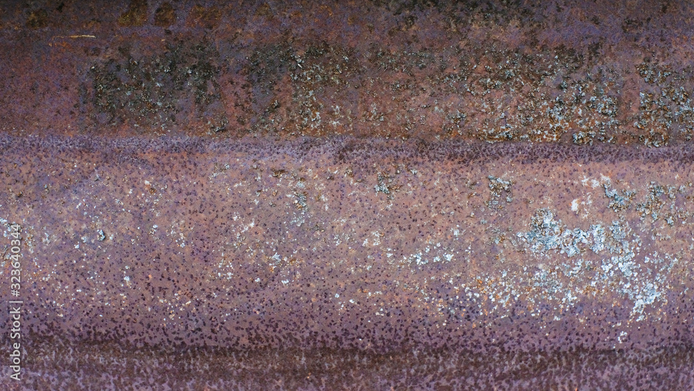 Poster metallic old wall with rust. grunge texture