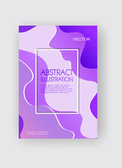 Dynamic style purple wave banner design. Color elements with fluid gradient.