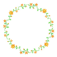 frame with yellow flowers