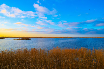 Early in the morning on the Peene river near the Baltic Sea.