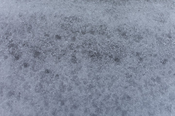 Melting snow close-up