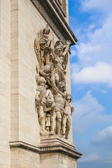 Sculpture group of the arc de Triomphe 'La Marseillaise', in Paris