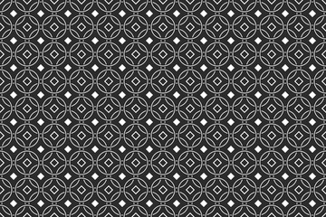 Abstract geometric seamless pattern for your design. Circles and dots background.