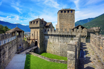 Montebello castel in Bellinzona, Tessin, Switzerland
