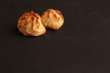 small coconut cake in color background