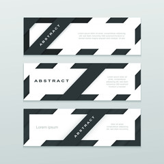 Fototapeta na wymiar Horizontal abstract banners. Vector web banners, modern dynamic designs. 