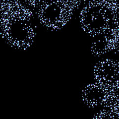 Rainbow, iridescent rectangle, shiny confetti.