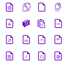 Documents icons set