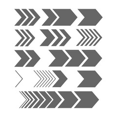 Arrow grey Icon Vectors Set