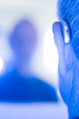 Man with hearing aid