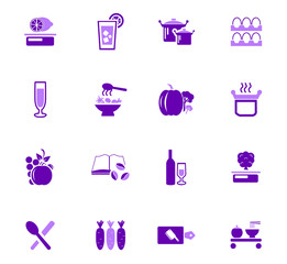 Food and kitchen icons set