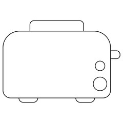 black and white toaster flat vector icon
