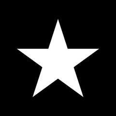 Fototapeta premium Star icon in a flat design. Black star icon on a white background. Vector illustration.
