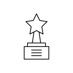 Award, star icon. Simple line, outline vector elements of cinematography icons for ui and ux, website or mobile application
