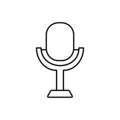 Microphone, voice recording icon. Simple line, outline vector elements of cinematography icons for ui and ux, website or mobile application