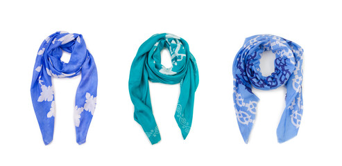 Warm scarf isolated on the white background