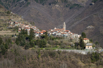 Fototapeta na wymiar Corte ancient village, Liguria region, Italy