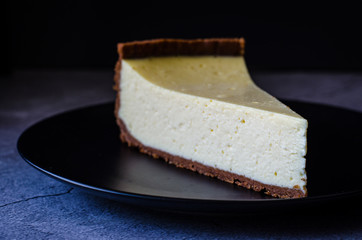 A Piece of Cheesecake on a plate