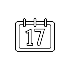 Calendar, saint patrick icon. Simple line, outline vector elements of Patrick's day icons for ui and ux, website or mobile application