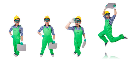 Industrial worker isolated on the white background