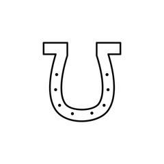 Horseshoe, saint patrick icon. Simple line, outline vector elements of Patrick's day icons for ui and ux, website or mobile application