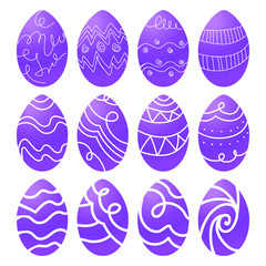 happy easter egg icons for web design