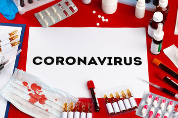 Coronavirus outbreak concept.Coronavirus diagnosis, laboratory testing
