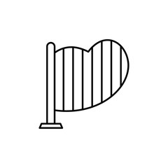 Harp, instrument icon. Simple line, outline vector elements of Patrick's day icons for ui and ux, website or mobile application