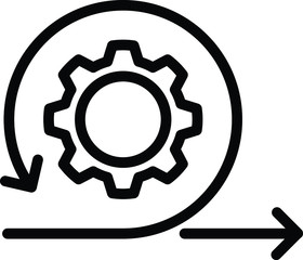 Agile icon, vector line illustration