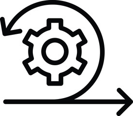 Agile icon, vector line illustration
