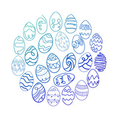 happy easter egg icons for web design