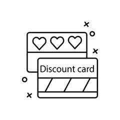 Card, gift discount icon. Simple line, outline vector elements of women day icons for ui and ux, website or mobile application