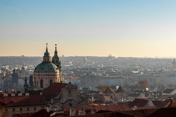 Fototapeta na wymiar Panorama of Prague city landscape