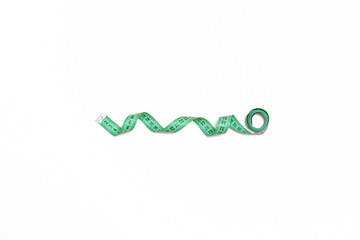 Measuring tape is isolated on a white background