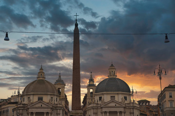 Fototapeta na wymiar Piazza del Popolo square in Rome