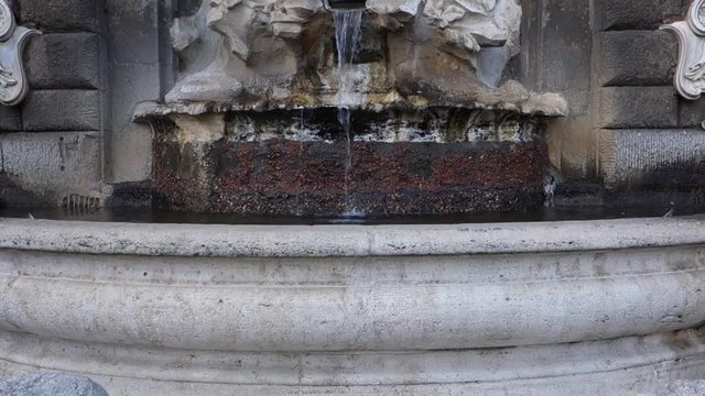 Town Hall fountain in Nepi, Italy