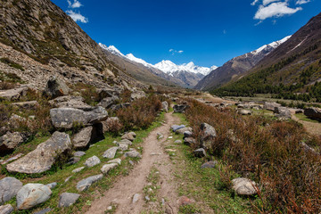 Old trade route to Tibet from Sangla Valley. Himachal Pradesh, India