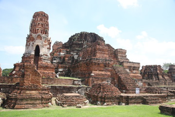 Naklejka premium Wat Mahathat, Ayuttaya, Thailand