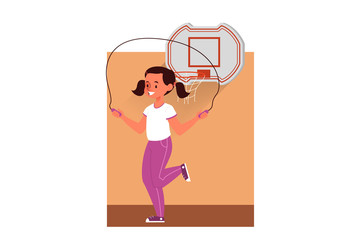 School girl schedule concept. Little children at school.