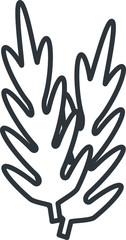 Rucola icon, vector line illustration
