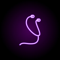 recording sign neon icon. Elements of music set. Simple icon for websites, web design, mobile app, info graphics