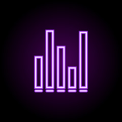 musical column neon icon. Elements of music set. Simple icon for websites, web design, mobile app, info graphics