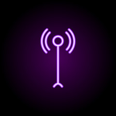 music doc neon icon. Elements of music set. Simple icon for websites, web design, mobile app, info graphics