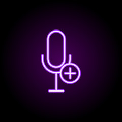 headphones neon icon. Elements of music set. Simple icon for websites, web design, mobile app, info graphics