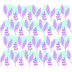 Fototapeta na wymiar flowers leaf pattern vector line