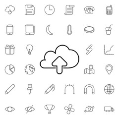 Opload cloud icon. Universal set of web for website design and development, app development