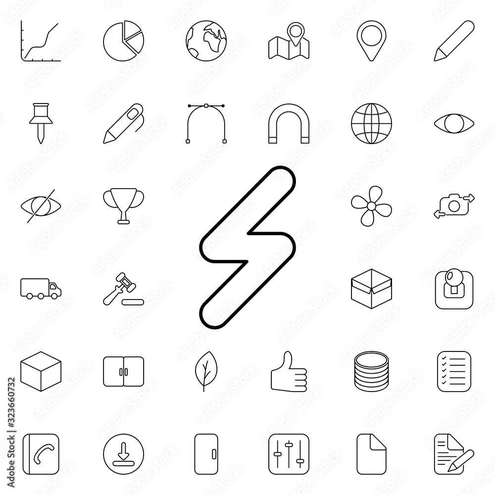 Poster lighting icon. universal set of web for website design and development, app development