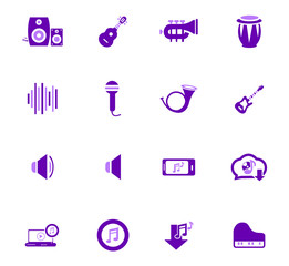 Music icons set